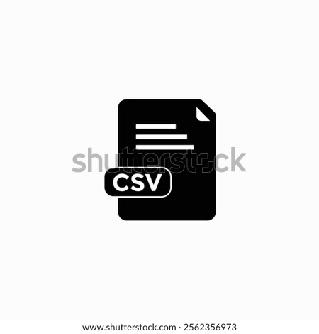 Download icon CSV vector illustration on white background. Download signage CSV icon fully editable vector template