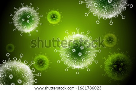 Coronavirus disease COVID-19 infection medical illustration. China pathogen respiratory influenza covid virus cells. New official name for Coronavirus disease named COVID-19, 3d illustration Photo stock © 