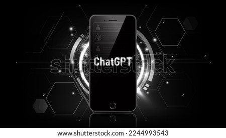 ChatGPT conversation method illustrations. Artificial intelligence chatbot on smartphone, ChatGPT AI Chatbot concept, vector illustration