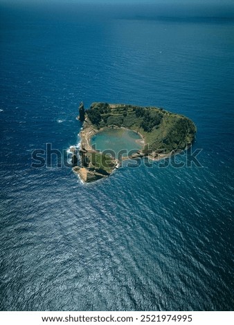 Similar – Foto Bild Luftaufnahme der Insel Vila Franca do Campo, Insel Sao Miguel, Azoren, Portugal.