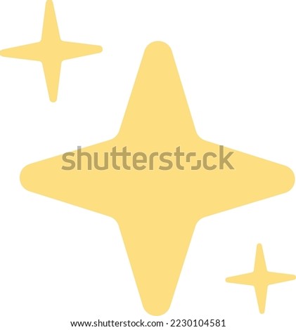 Pale yellow four-point stars illustration