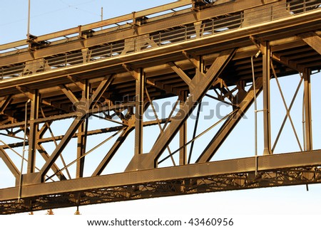 High level bridge in downtown of the city edmonton, alberta, canada