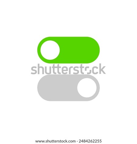 Toggle button vector. Toggle icon