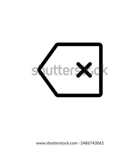 Backspace icon Vector. Delete Symbol vector 