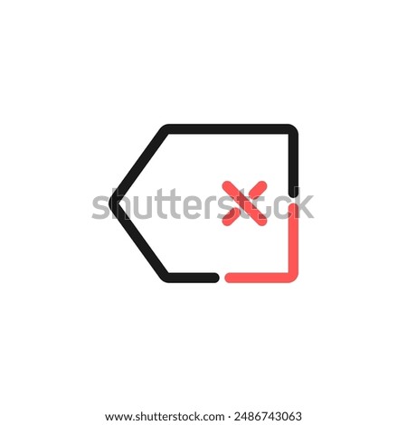 Backspace icon Vector. Delete Symbol vector 