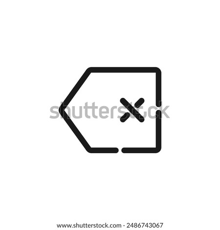 Backspace icon Vector. Delete Symbol vector 