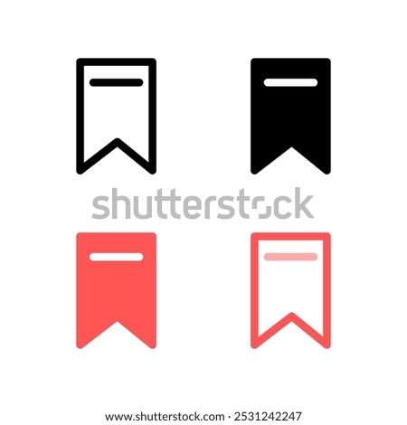 Bookmark icon set. Bookmark icon vector. Icon set. 