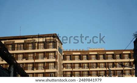 Image, Stock Photo Glass facade again Evening