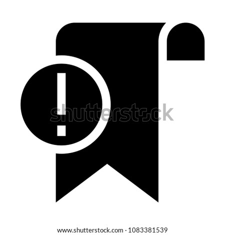 bookmark error vector glyphs icon