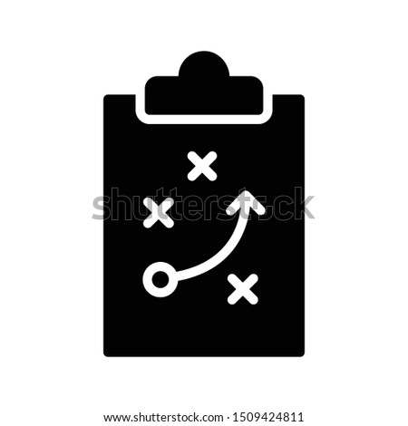 strategy glyph flat vector icon