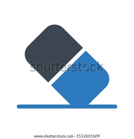 eraser vector glyph colour icon 