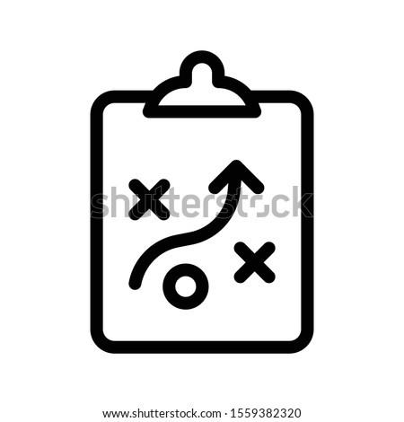 strategy vector thin line icon 
