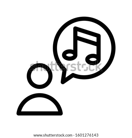 music vector thin line icon  Foto stock © 