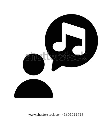 music vector glyph flat icon  Foto stock © 
