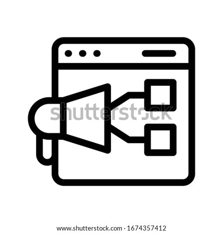ads vector thin line icon 