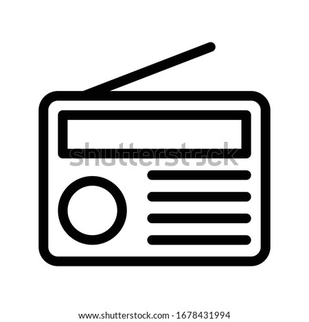radio vector thin line icon 