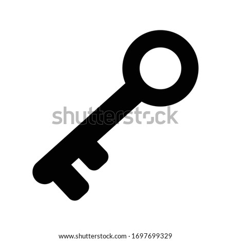 key vector glyph flat icon 