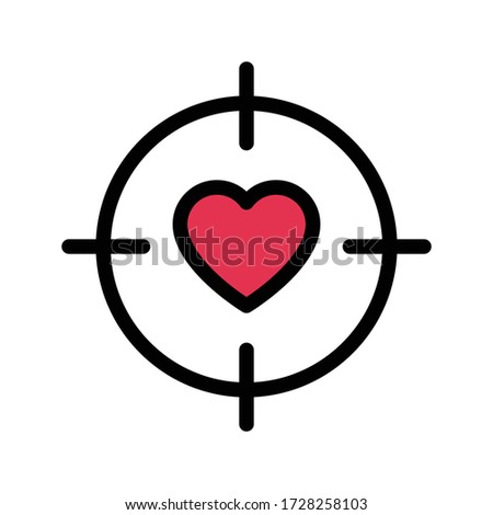 target vector flat color icon 