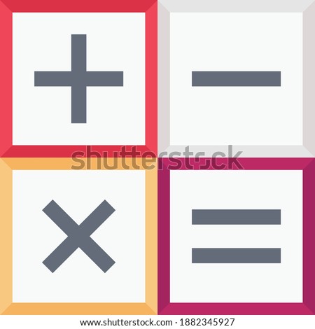 calulator vector colour flat icon