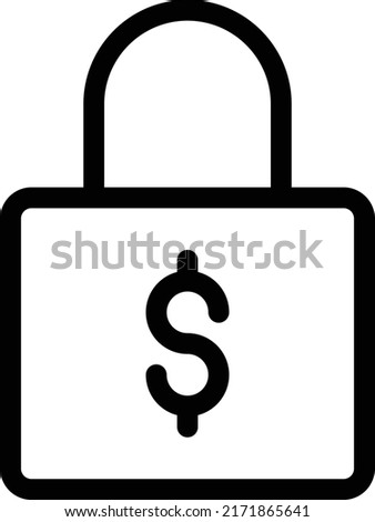 Lock Dollar Vector illustration on a transparent background.Premium quality symmbols.Stroke vector icon for concept and graphic design.