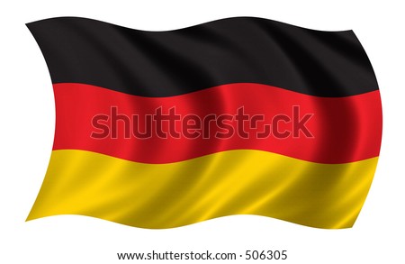 German Flag Waving In The Wind Stock Photo 506305 : Shutterstock