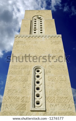 Clock Tower - Clock and bell tower of a greek church in Miami