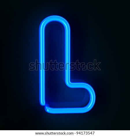 Highly Detailed Neon Sign With The Letter L Stock Photo 94173547 ...