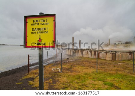 attention sign geothermal energy