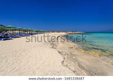 beach on Chrissi island, Crete