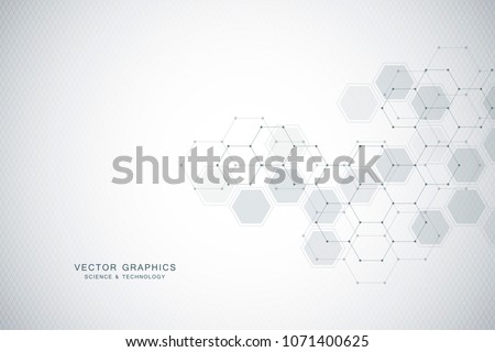 Medical background design. Geometric abstract background with hexagons. Medicine, science and technology vector illustration