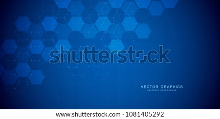 Medical background design. Geometric abstract background with hexagons. Medicine, science and technology vector illustration