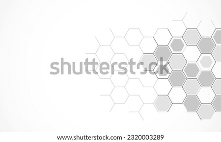 Abstract design element with geometric background of hexagons shape pattern