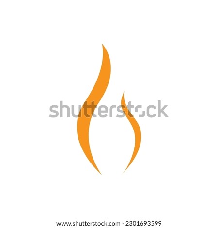 Modern fire logo or icon design. Vector illustration