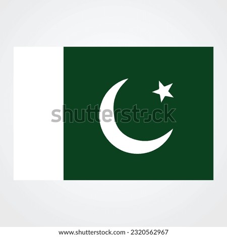 flag of pakistan with isolated gradient background