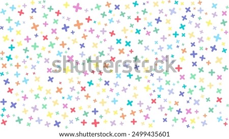 Colorful plus cross shapes background