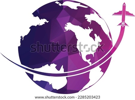 Travel agency vector logo template. Holiday logo template
globe travelling logo vector design.