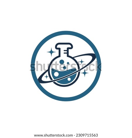 Planet Lab Logo Design Illustration vector planet lab logo