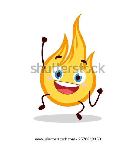 Similar – Image, Stock Photo Flames leap up, the heat distorts the view on the tree in the background