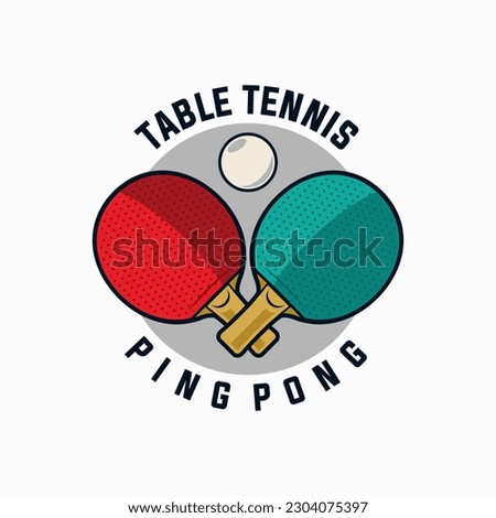 table tennis sport vector template. ping pong ball club graphic illustration.
