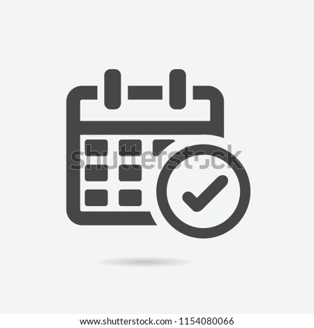 Event schedule icon flat style isolated on background. Event schedule sign symbol for web site and app design.