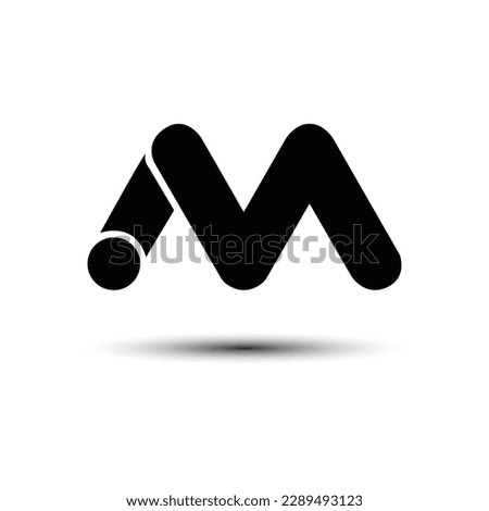 logo M for modern brand sign use in. company logo. M