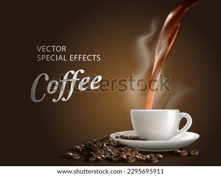 Spcial effects coffee vector material, Coffee splash design 