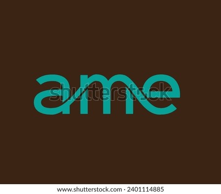 axa and ame word logo free vector