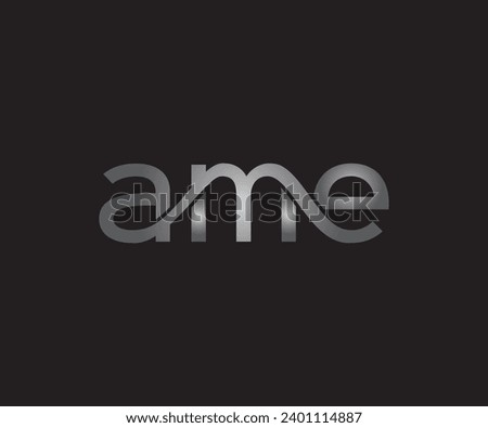 axa and ame word logo free vector