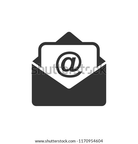 Mail envelope icon in flat style. Email message vector illustration on white isolated background. Mailbox e-mail business concept.