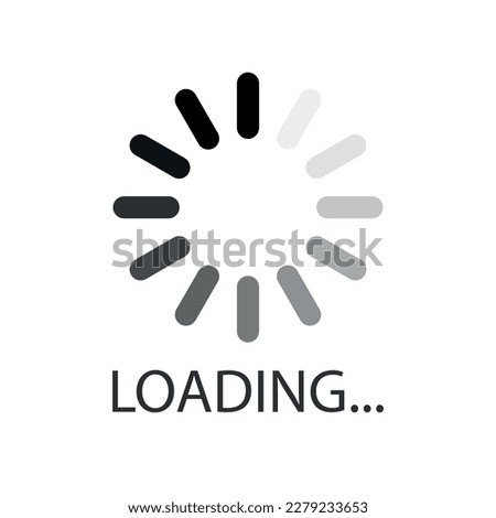 Loading bar icon in flat style. Progress indicator vector illustration on isolated background. Download button sign business concept.