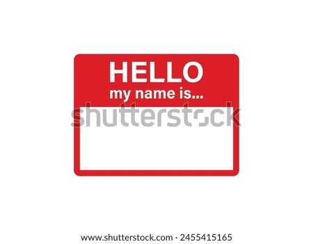 Hello speech bubble icon in flat style. Hi message vector illustration on isolated background. My name sign business concept.