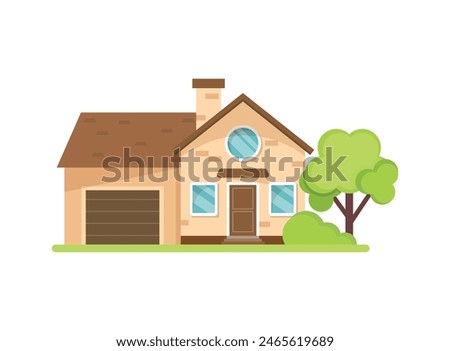 House icon in flat style. Home vector illustration on isolated background. Apartment building sign business concept.