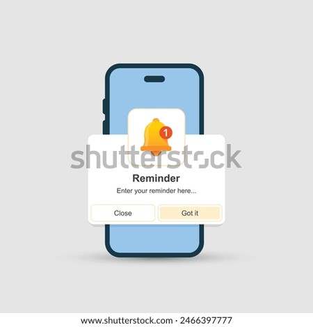 Phone notifications icon in flat style. Smartphone with new notice vector illustration on isolated background. Reminder message sign business concept.