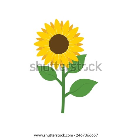 Sunflower icon in flat style. Flora vector illustration on isolated background. Sunflower sign business concept.